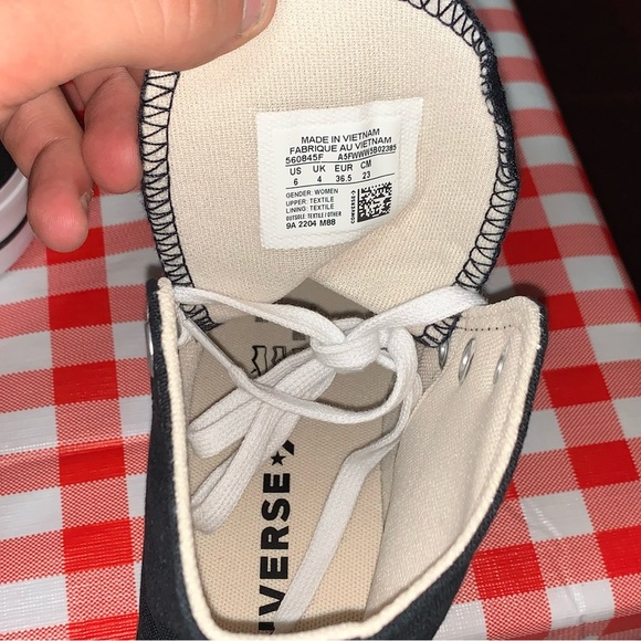 Women CONVERSE Chuck Taylor All Star  CTAS LIFT HI BLACK WHITE 560845F Size 6 - Picture 16 of 16